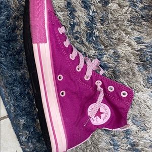 Pink high top converse